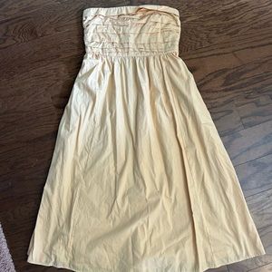 Pale Yellow Strapless Dress
